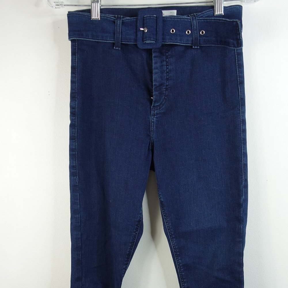 belted topshop cropped jeans